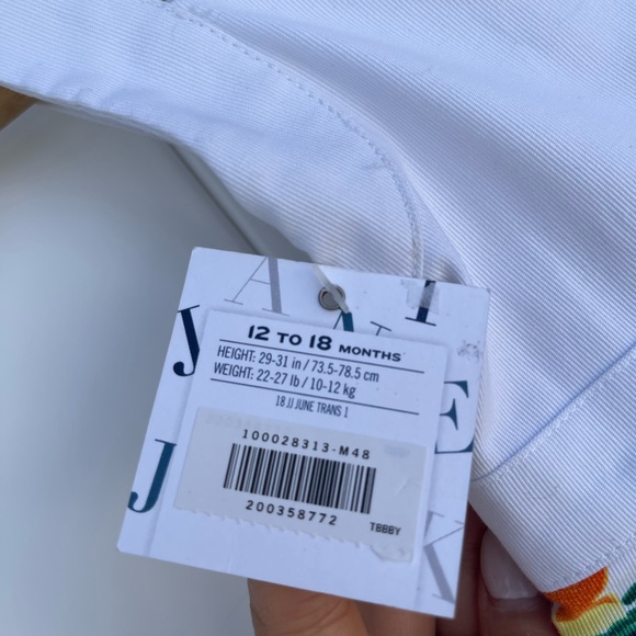 Janie and Jack White Dress with Colorful Floral Accents - Picture 3 of 4